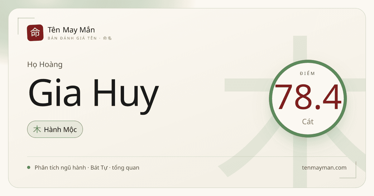 Hoàng Gia Huy: một cái tên sáng, sang mà vẫn giữ được độ gần