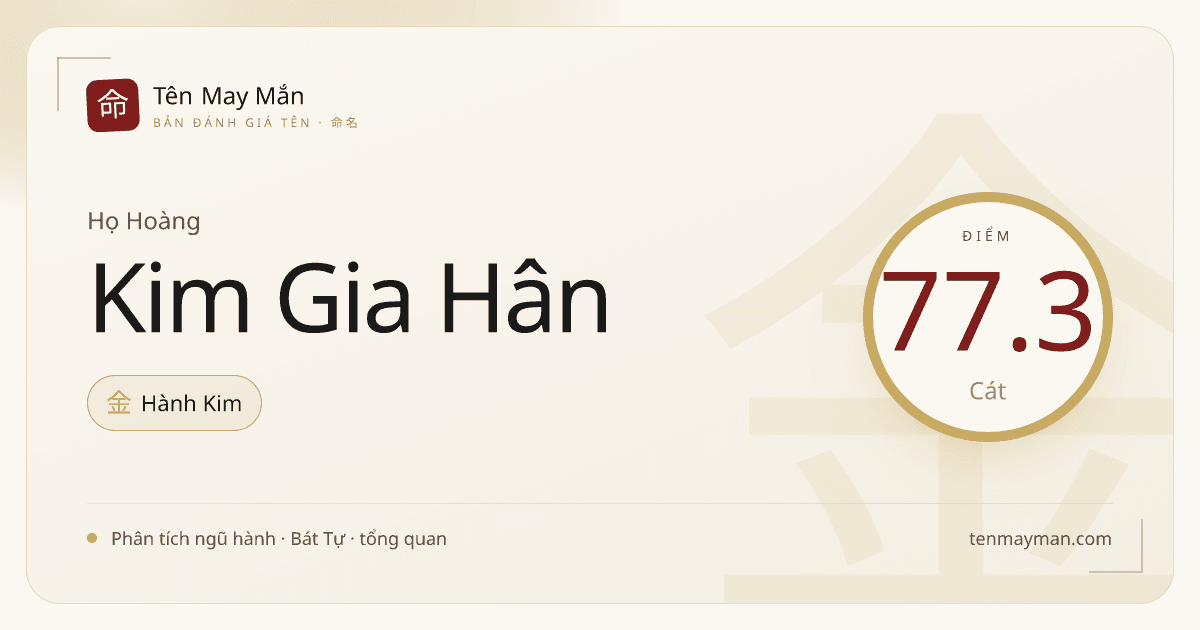 Hoàng Kim Gia Hân: một cái tên sáng, sang mà vẫn giữ được độ mềm