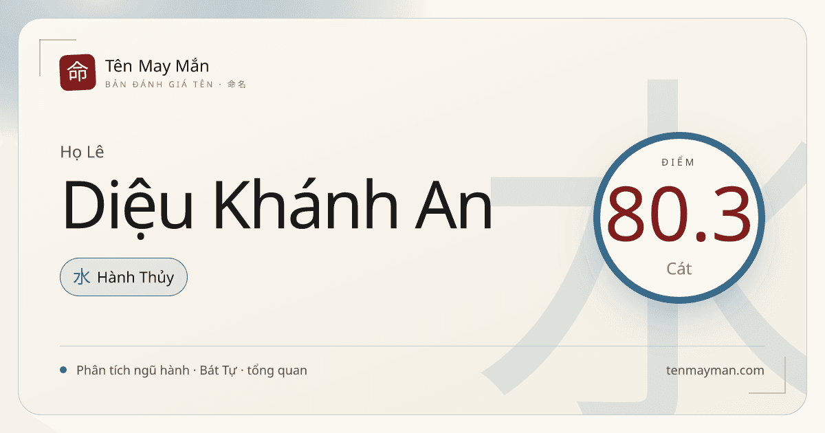 Lê Diệu Khánh An: một cái tên mềm sáng, có duyên và giữ thế cân