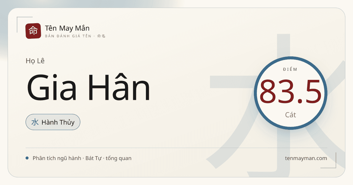 Lê Gia Hân: một cái tên êm, sáng và có nếp nhà rõ