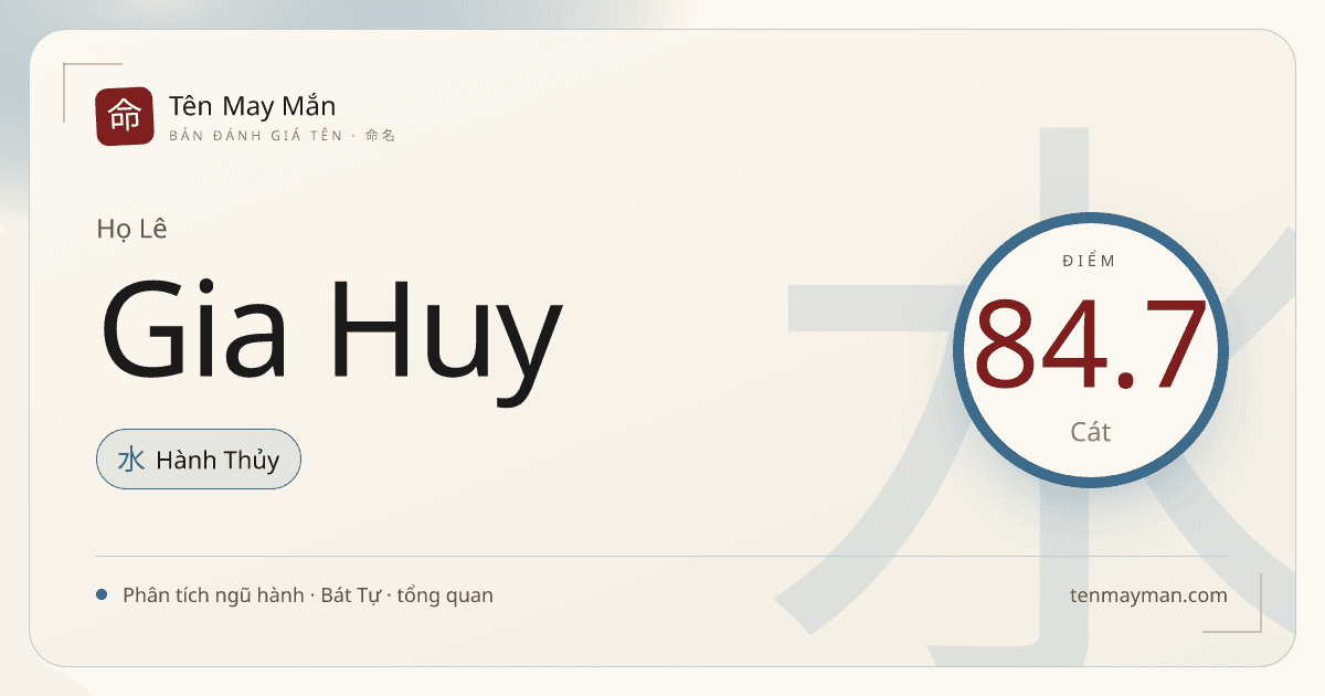 Lê Gia Huy: một cái tên sáng tiếng, gọn dáng và có nếp nhà