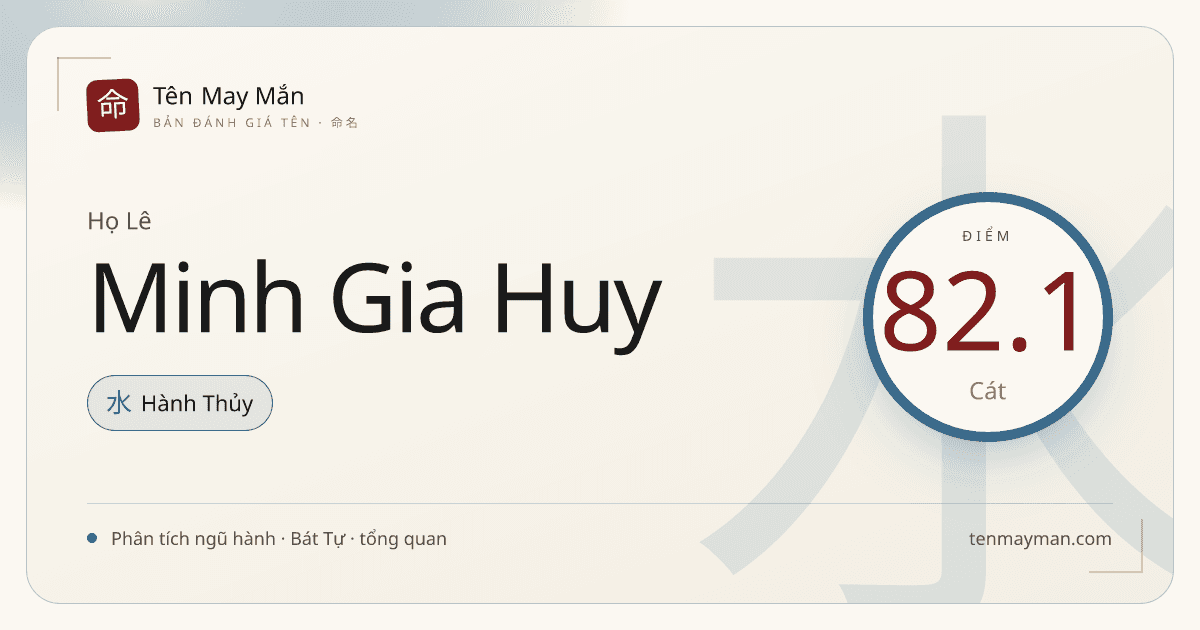 Đánh giá tên Lê Minh Gia Huy: ngũ hành, ý nghĩa và hướng cân bằng