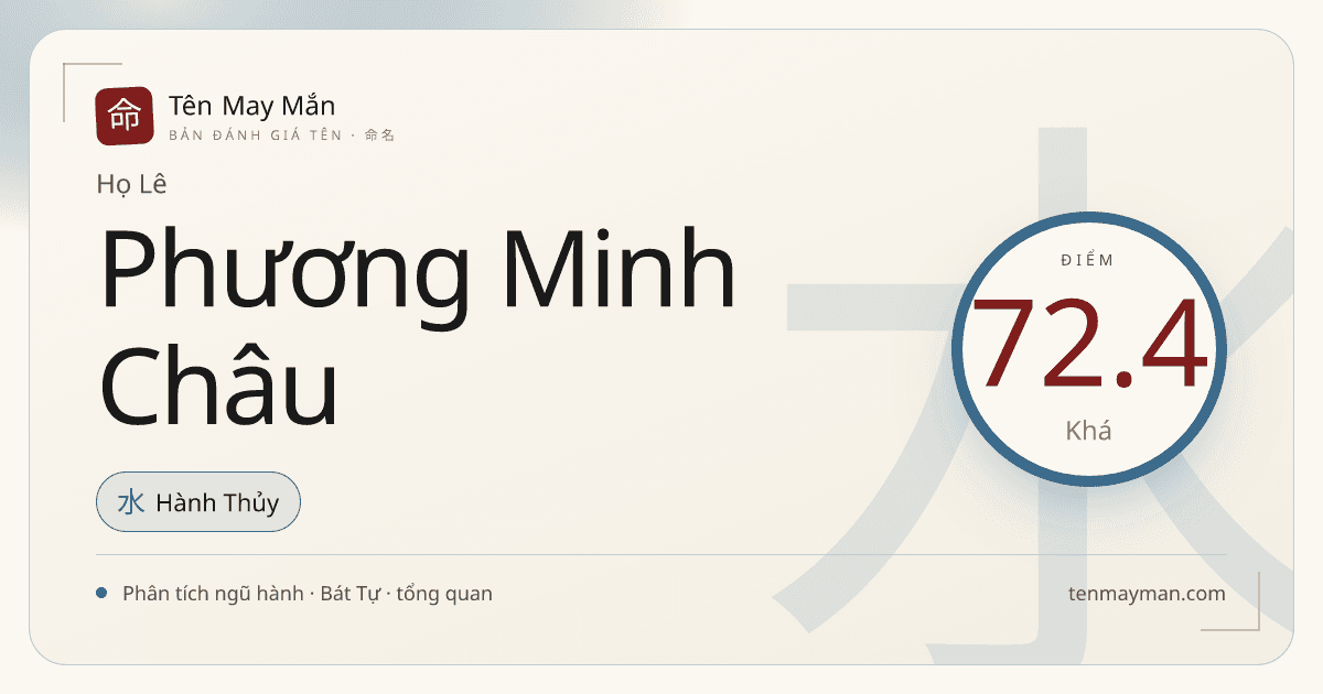 Lê Phương Minh Châu: một cái tên sáng quý, nhiều lớp nghĩa và khá rõ nhịp