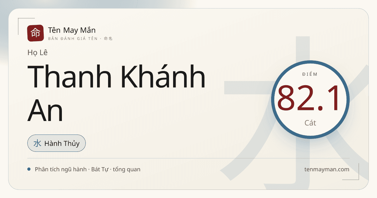 Lê Thanh Khánh An: một cái tên sáng nề nếp, hiền mà không nhạt