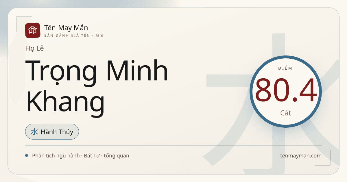 Lê Trọng Minh Khang: một cái tên có trục vững và ánh sáng bên trong