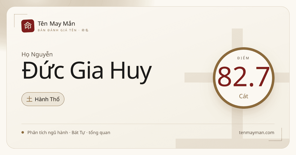 Nguyễn Đức Gia Huy: một cái tên có nếp nhà và độ sáng rõ