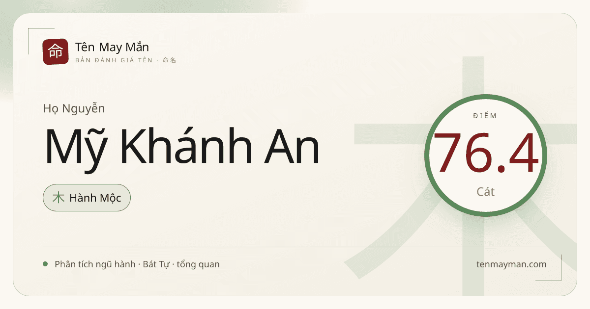 Nguyễn Mỹ Khánh An: một cái tên đẹp tiếng, sáng nghĩa và biết hạ nhịp