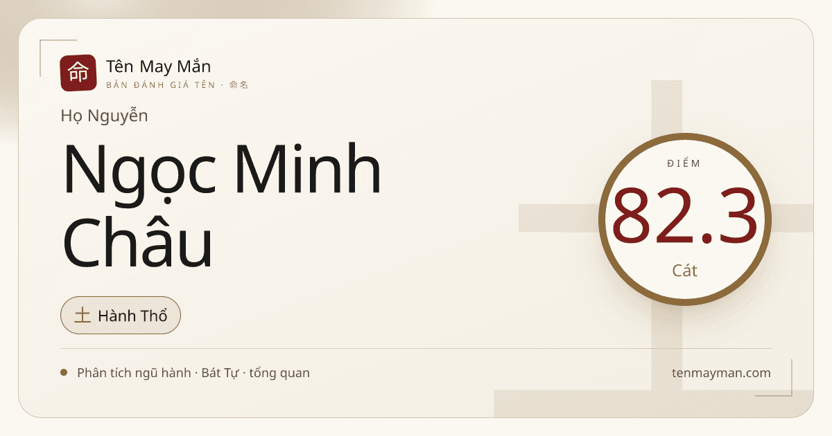 Nguyễn Ngọc Minh Châu: một cái tên sáng quý, rõ tiếng và có độ cân