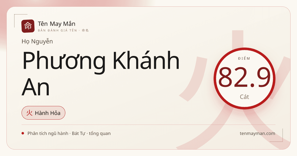 Nguyễn Phương Khánh An: một cái tên êm, sáng và giữ được độ an