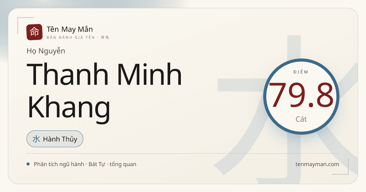 Nguyễn Thanh Minh Khang: tên sáng tiếng, điềm nhịp và khá có nền