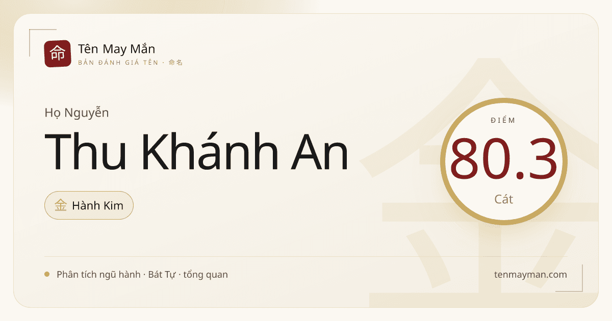 Nguyễn Thu Khánh An: một cái tên êm tiếng, có nếp và độ sáng dịu