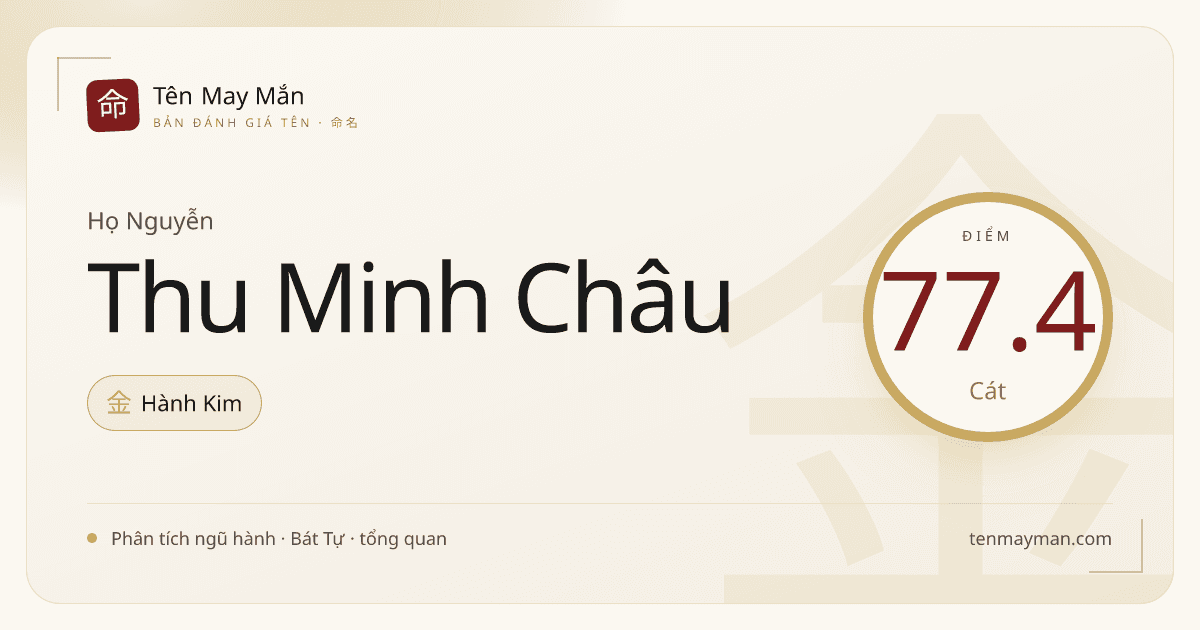 Nguyễn Thu Minh Châu: một cái tên sáng, mảnh và có độ quý dịu