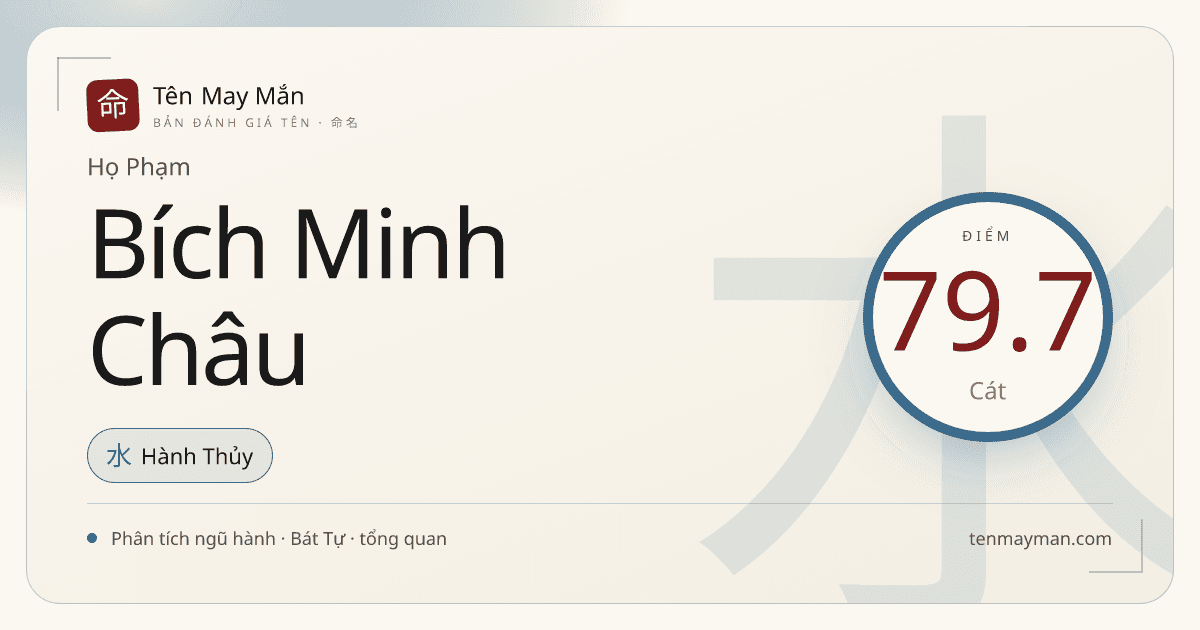 Phạm Bích Minh Châu: một cái tên sáng quý, sắc nét mà vẫn mềm