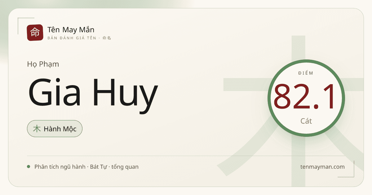Phạm Gia Huy: một cái tên sáng, gọn và có nếp ấm gia đình