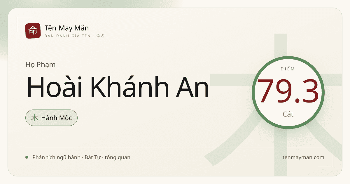Phạm Hoài Khánh An: một cái tên êm, có nếp và giữ được độ sáng vừa