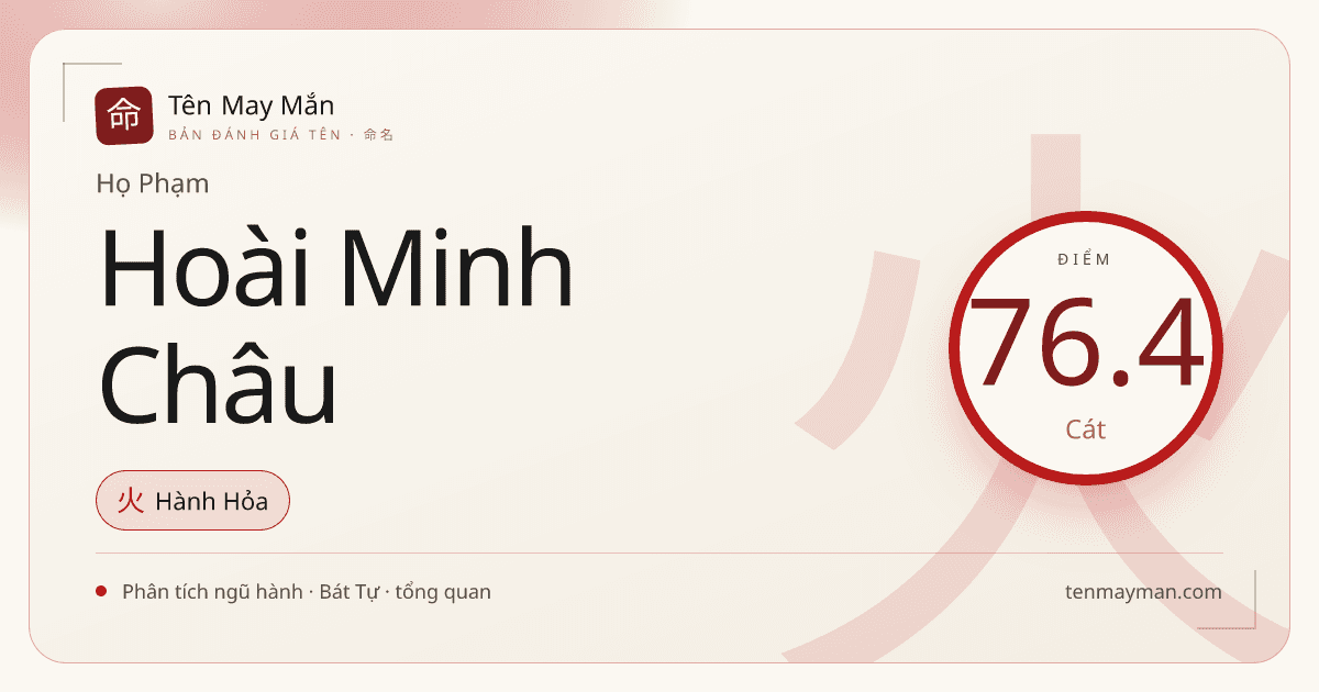 Phạm Hoài Minh Châu: một cái tên có độ sáng và chiều sâu nề nếp