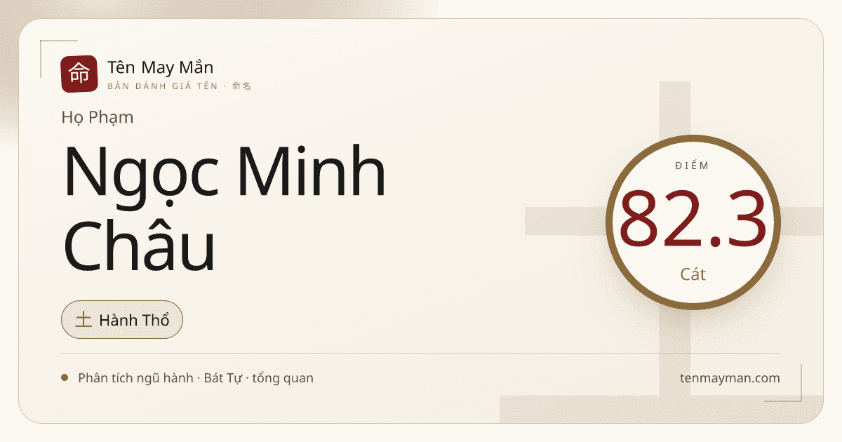 Phạm Ngọc Minh Châu: tên sáng quý, rõ nét và dễ tạo thiện cảm