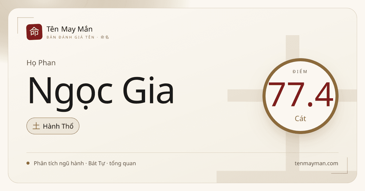 Đánh giá tên Phan Ngọc Gia: ngũ hành, ý nghĩa và hướng cân bằng