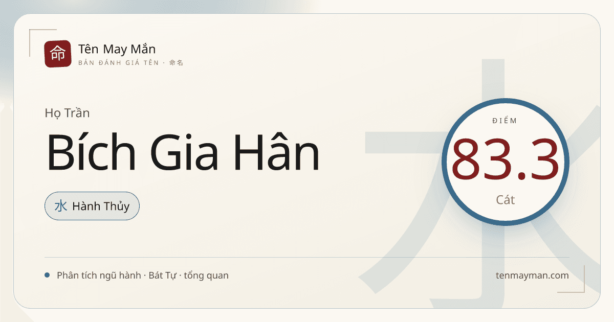 Trần Bích Gia Hân: một cái tên sáng nếp, trong tiếng và có độ ngân