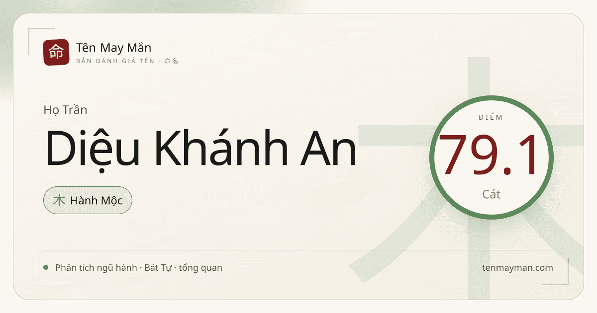 Trần Diệu Khánh An: một cái tên nhiều lớp nghĩa, êm mà có nếp