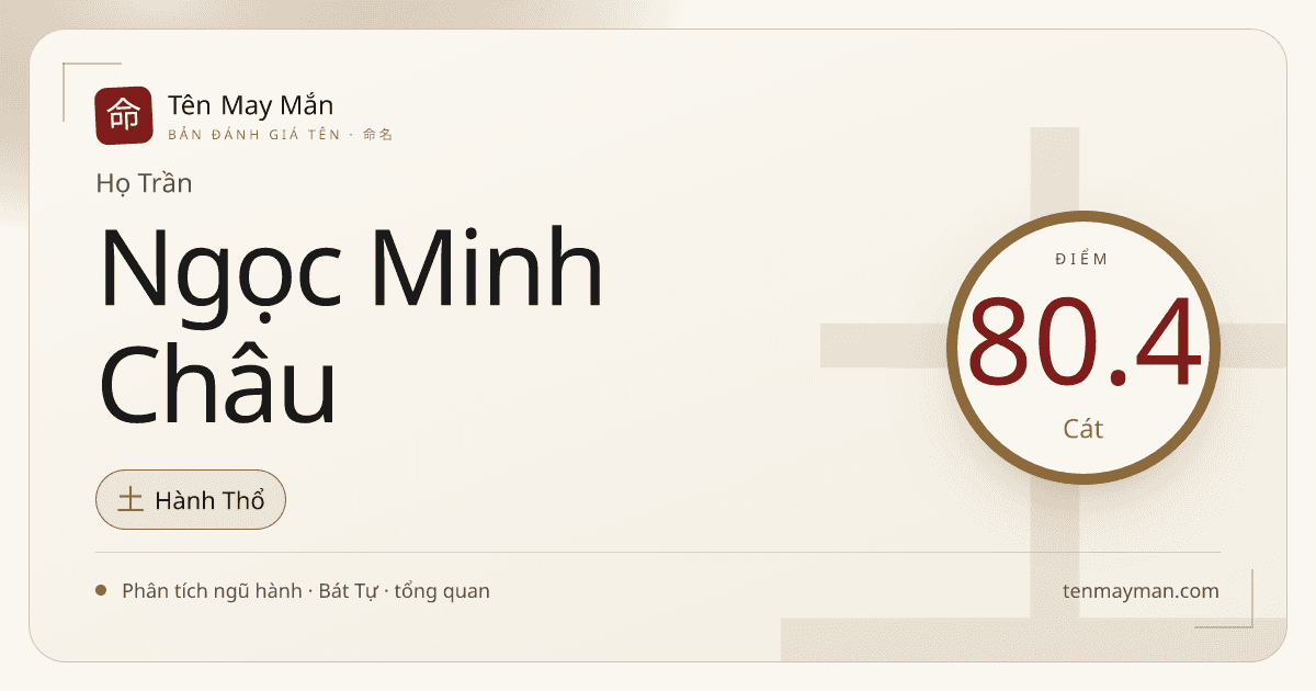 Trần Ngọc Minh Châu: một cái tên quý sáng, đầy hình khối và khá cân