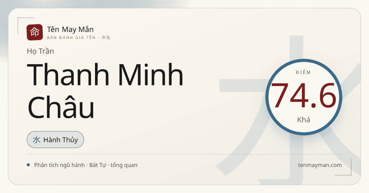 Trần Thanh Minh Châu: cái tên nhiều ánh sáng và độ vang riêng