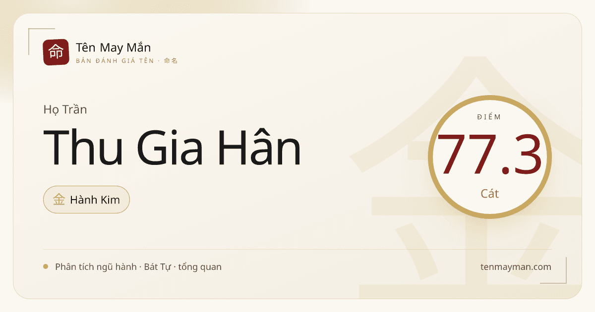 Trần Thu Gia Hân: một cái tên dịu sáng, có nếp và dễ gây thiện cảm