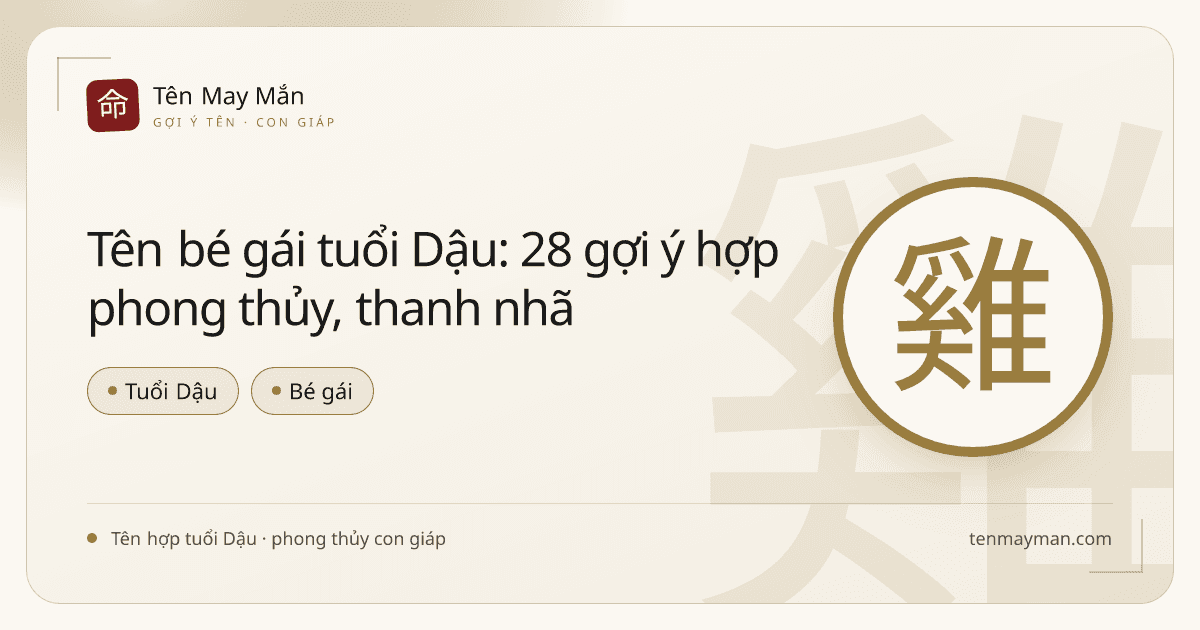 Tên bé gái tuổi Dậu: 28 gợi ý hợp phong thủy, thanh nhã