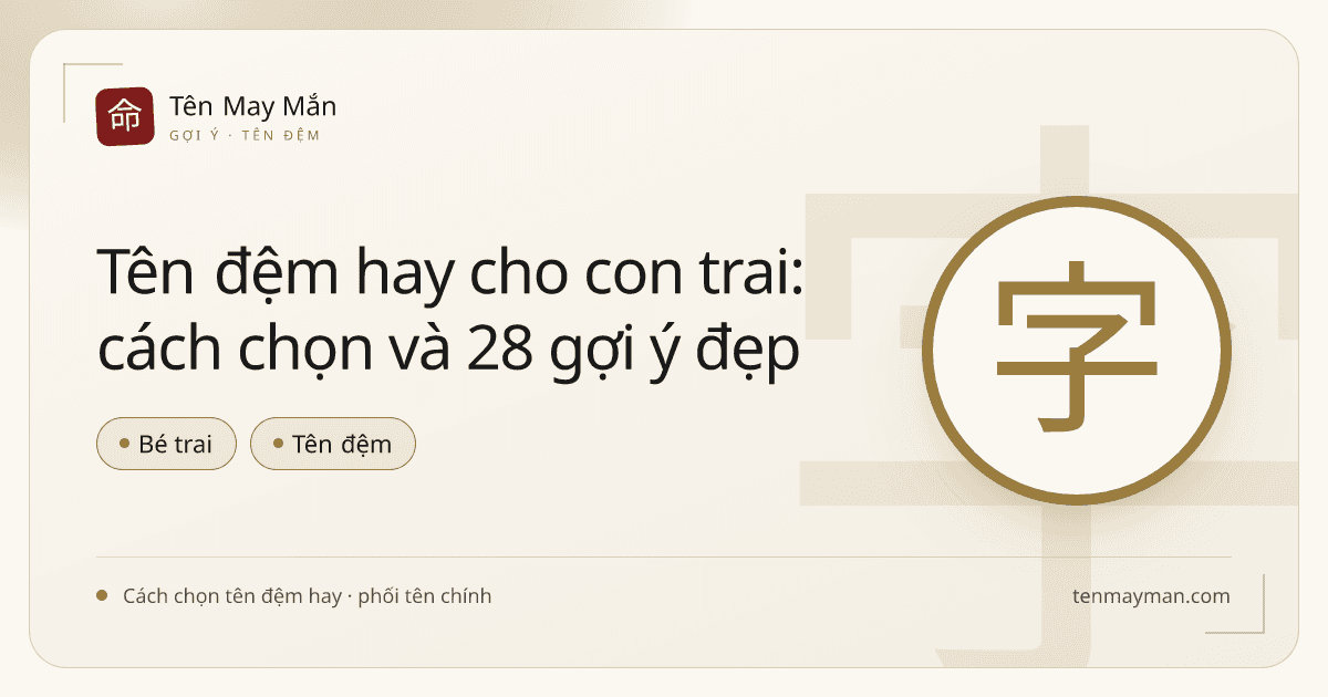 Tên đệm hay cho con trai: cách chọn và 28 gợi ý đẹp